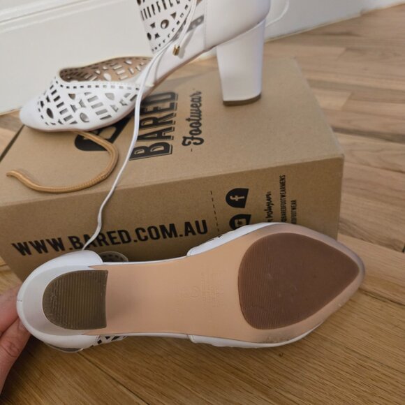 Bared Footwear - White Cutout Heels - Size 42 - Picture 6 of 10